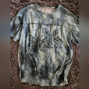 Moon and Stars Tie Dyed Tee Medium - New